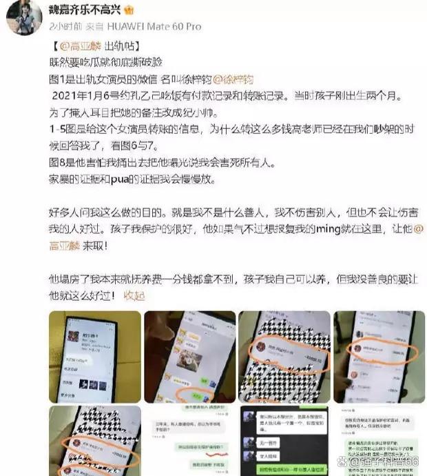 高亚麟被曝出轨家暴，震惊娱乐圈的大事件