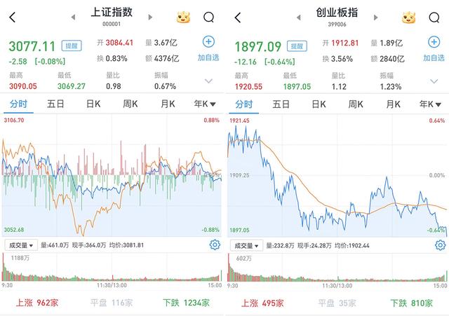 A股震荡收跌：沪指跌0.08%，猪肉股领涨两市  第1张