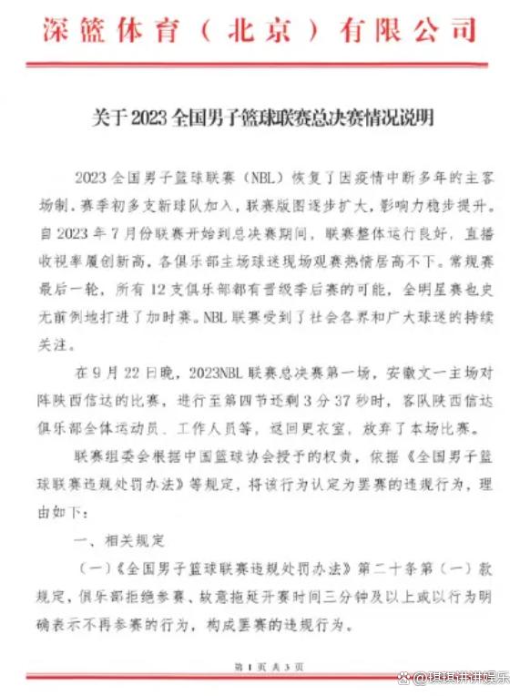 2024新澳今晚资料66期_NBL+深蓝官宣：陕西罢赛遭重罚 罚款100万取消资格！