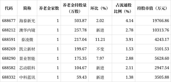 澳彩精准资料今晚期期准,养老金二季度现身7只科创板股