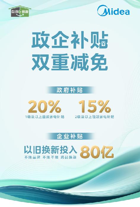 澳门王中王一肖一特一中,家电以旧换新当选美的电器 全品类双减免好用又实惠  第1张