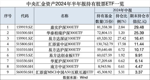 2024澳门资料大全免费图片_中央汇金出手 大举加仓股票ETF  第2张