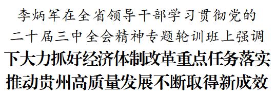 澳门开奖大全资料王中王_李炳军在全省领导干部学习贯彻党的二十届三中全会精神专题轮训班上作辅导报告  第1张